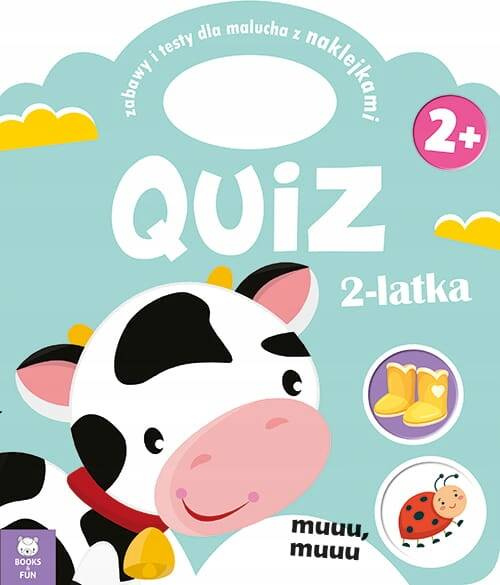 Quiz 2-Latka Krówka Zabawy I Testy Dla Malucha Z Naklejkami BooksAndFun