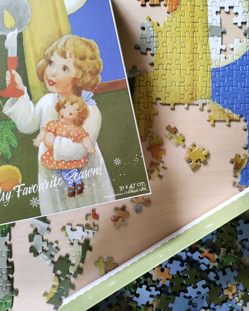 Puzzle Tactic 500 elementów Christmas Card Świąteczne