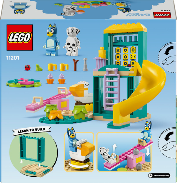 LEGO Bluey 11201 Bluey, Łatko i Zabawa na Placu Zabaw (4+)