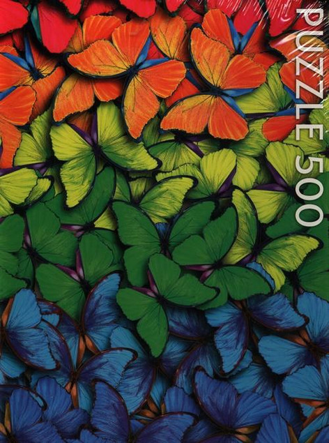 Puzzle Tactic 500 el. Rainbow Butterflies – Tęczowe Motyle