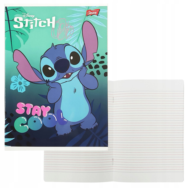 Zestaw 4 zeszytów A5 w trzy linię (kolorowa) 32 kartki ST.Right Stitch
