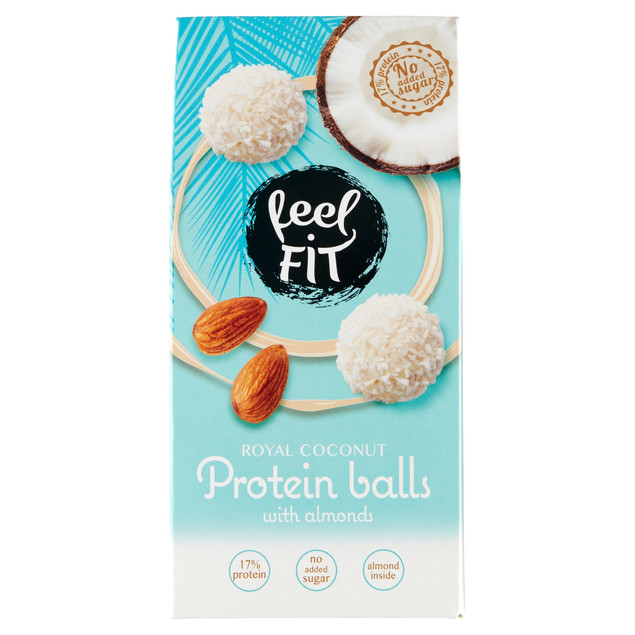 Kulki kokosowe Feel Fit proteinowe z migdałem 63g