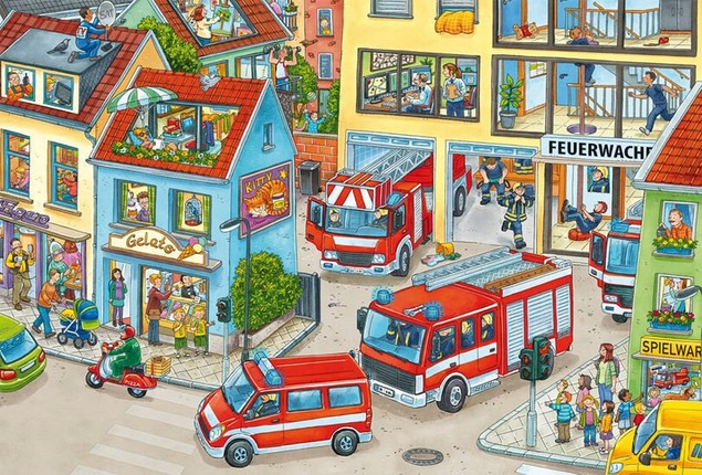 Puzzle Straż Pożarna 3x24 elementy Schmidt Spiele dla Dzieci 3+