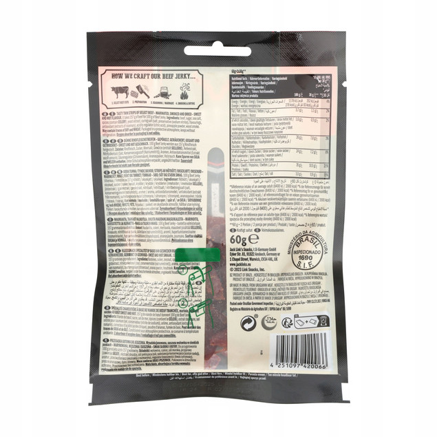 Wołowina suszona Jack Link's słodko-ostra 60 g