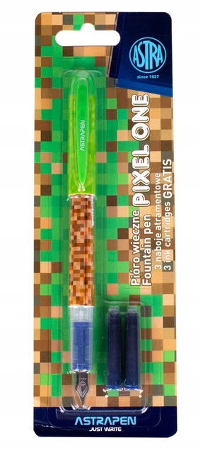 PRZYBORY DO PISANIA RYSOWANIA PIÓRO WIECZNE MINECRAFT