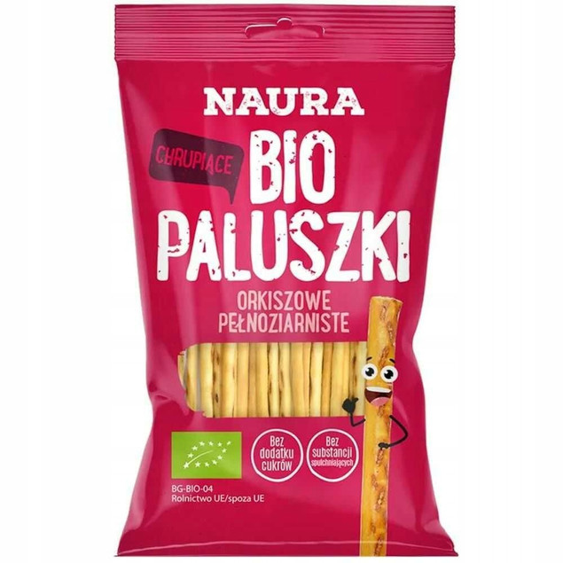 Paluszki Orkiszowe Pełnoziarniste BIO 45g NAURA chrupiące ekologiczne