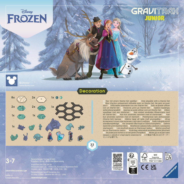 Zestaw uzupełniający GraviTrax Junior Ravensburger Kraina Lodu
