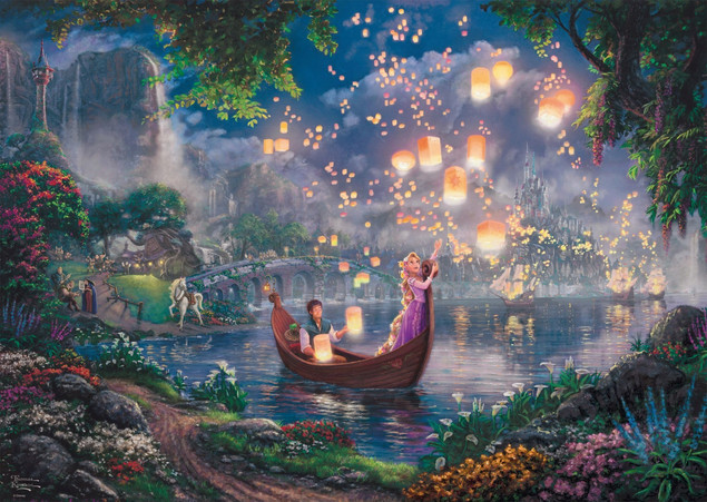 Puzzle Schmidt Disney Roszpunka Thomas Kinkade 1000 el. Premium Quality