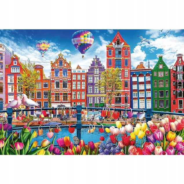 Puzzle 1500 el. Kolorowy Amsterdam – Bajeczny Widok