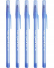 5x BIC Długopis Round Stick Szkolny Biurowy 1,0 mm NIEBIESKI