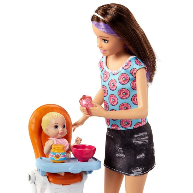 Barbie Opiekunka dziecięca zestaw FHY98 Mattle