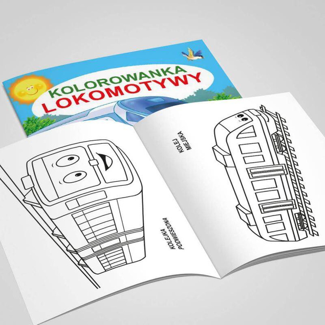 Kolorowanka Lokomotywy Pojazdy Parowóz Autobus Szynowy Martel