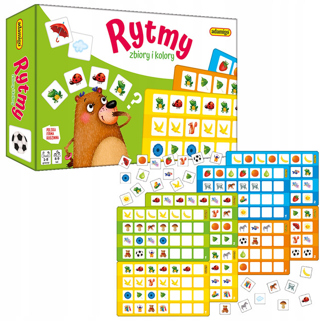 Gra Edukacyjna Adamigo RYTMY: Zbiory i Kolory - Rozwijaj Myślenie