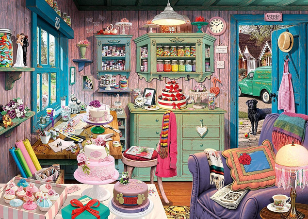 Puzzle Schmidt Spiele Secret Grandma's Room 1000 el. | Znajdź 15 Różnic