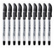 10x Długopis Żelowy 0.5 mm Czarny Gel-Ocity Stic Bic