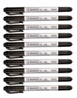 Marker dwustronny permanentny do CD/DVD Toma czarny 10 szt.