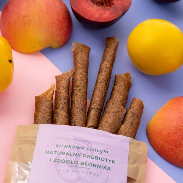 Rollsy ŚLIWKOWE Naturalny Prebiotyk i Źródło Błonnika 50g Naturalnie Zdrowi