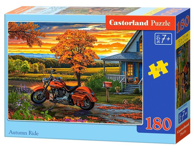 Puzzle 180 Układanka Jesień MOTOCYKL Motor Krajobraz Widok Pojazd 7+ Castor