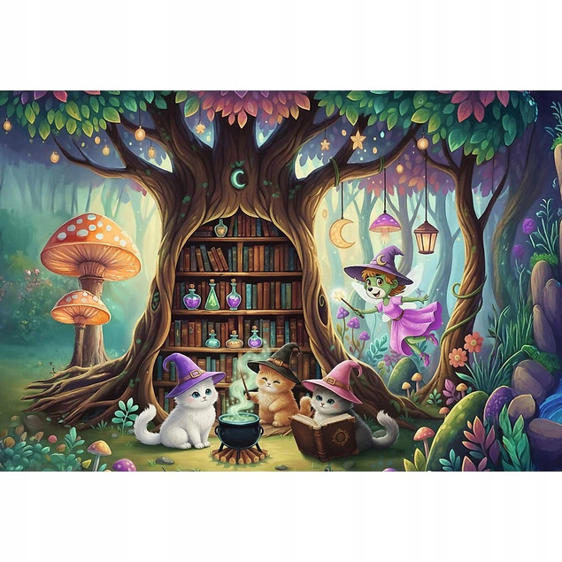 Puzzle 100 Czarodziejskie Kociaki Inspired by Fantasy Eco (16572)