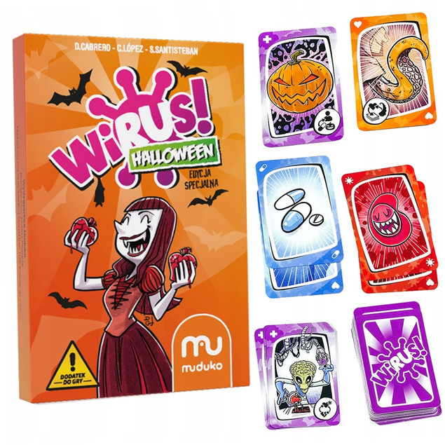 Gra Wirus! Halloween Dla Dzieci Dodatek Karty Karciana Rodzinna 8+ Muduko