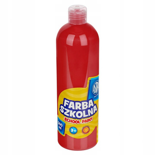 Farba Szkolna Plakatowa CZERWONA 500ml W Butelce 3+ Astra