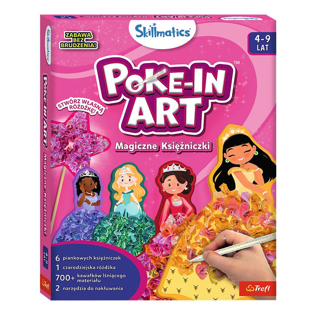 Zestaw kreatywny Skillmatics Poke In Art - Magiczne Księżniczki Trefl 4+
