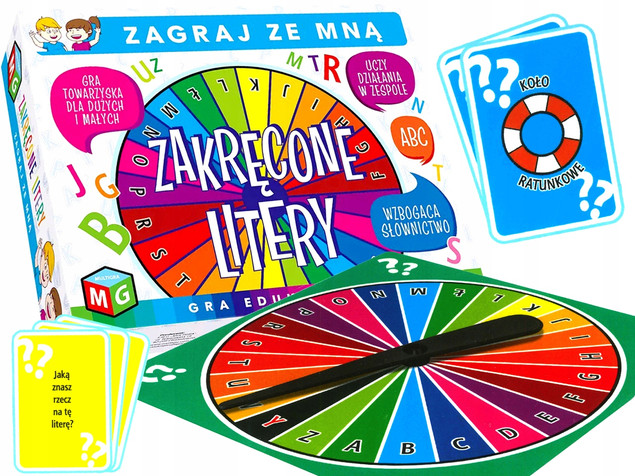Gra Edukacyjna Zakręcone Litery Ćwiczy Pamięć 6+ Multigra