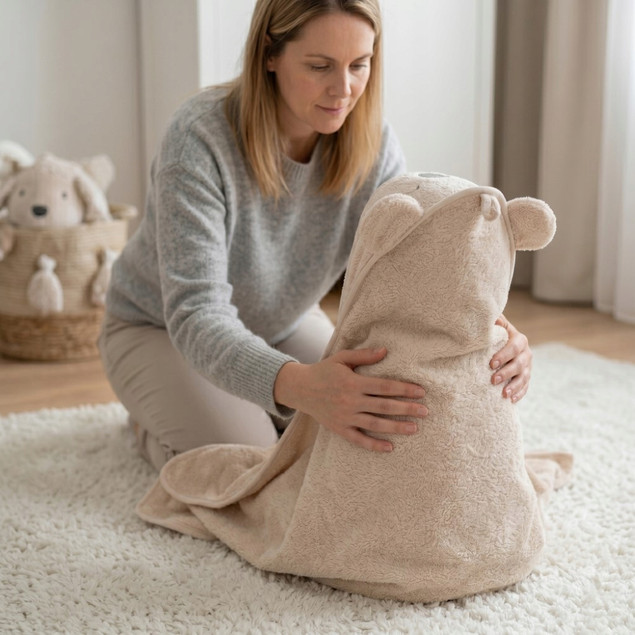 Okrycie kąpielowe 95x95 miś koala – Bocioland 350 g