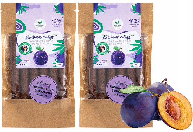 2x Rollsy ŚLIWKOWE z Inuliną 50g Naturalnie Zdrowi