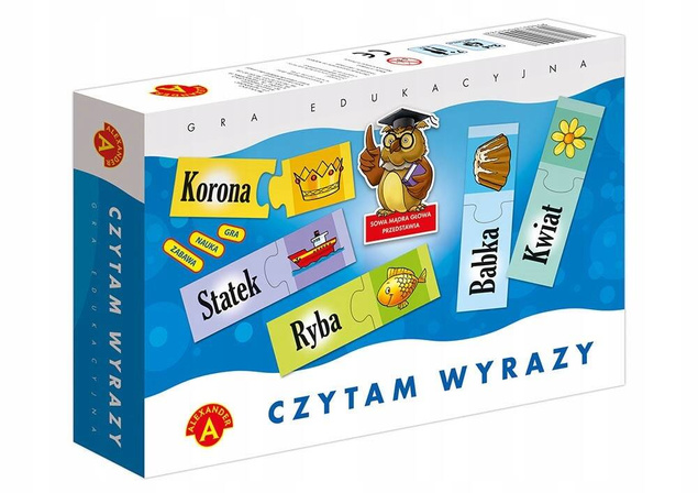 Czytam Wyrazy Gra Edukacyjna Puzzle Układanka 5+ Alexander 0479