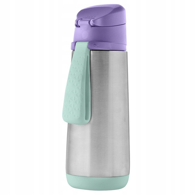 B.box Butelka Termiczna Sportowa z Ustnikiem 500ml Stalowa Lilac Pop 3+