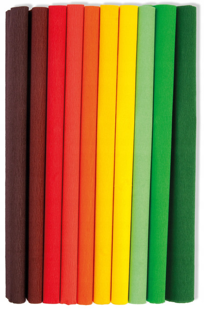 Happy Color ZESTAW BIBUŁA MARSZCZONA Jesień 10 Kolorów