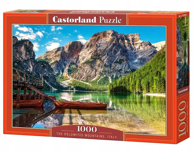 Puzzle 1000 Krajobraz Widok Góry Dolomity Włochy Jeziora Przyroda 9+ Castor