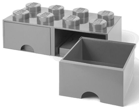LEGO Pojemnik na Klocki z Szufladami 4x2 Szary 40061740