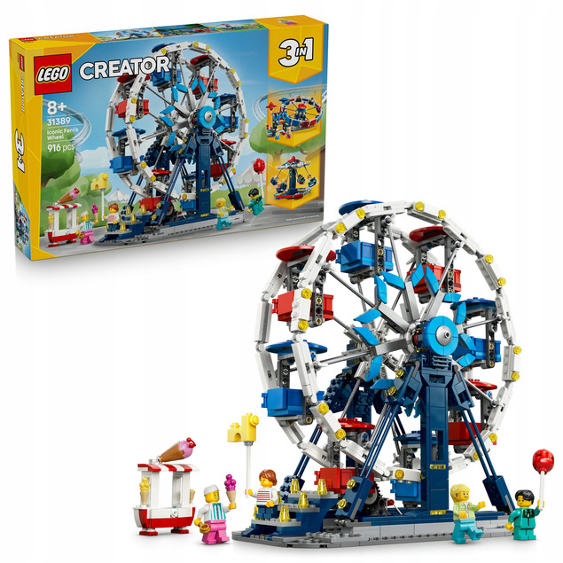 LEGO Creator 3w1 31389 Kultowe Koło Młyńskie Park Rozrywki