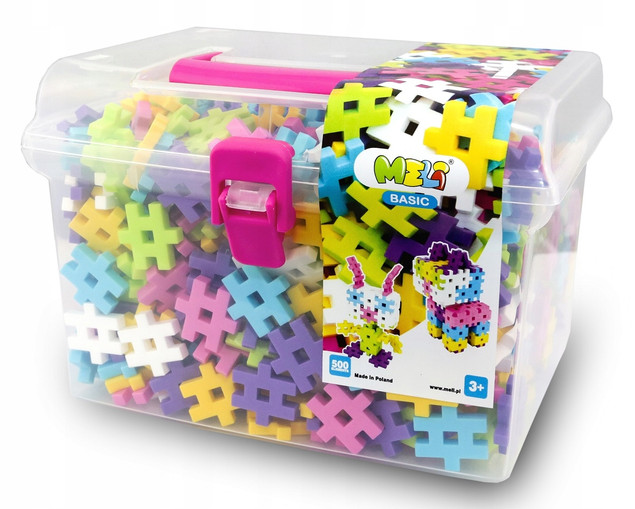 Klocki Konstrukcyjne Meli TravelBox Pink 500