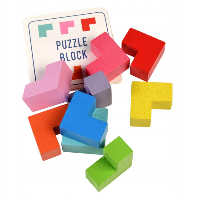 Puzzle Drewniane 3D Kostka Tetris Rex London