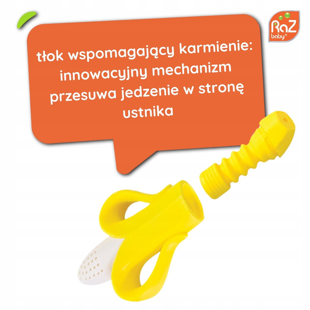 RazBaby Gryzak Silikonowy do Podawania Pokarmu i na Ząbkowanie, Żółty
