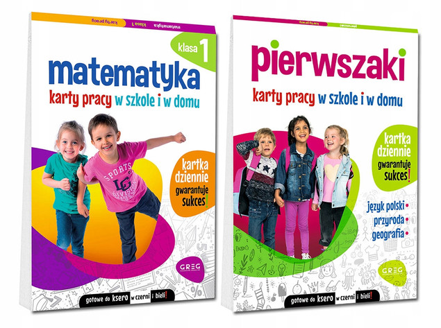 Pakiet Pierwszaki Karty Pracy w Szkole i w Domu Matematyka Klasa 1 Greg