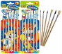 2x Bambino Pędzle Pędzelki Szkolne Zestaw Do Farb 6 Sztuk Bambino