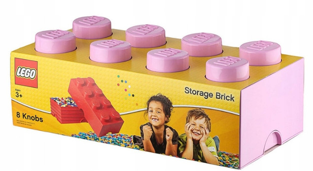 LEGO Pojemnik na Klocki Storage Brick 4x2 Jasnoróżowy 50cm