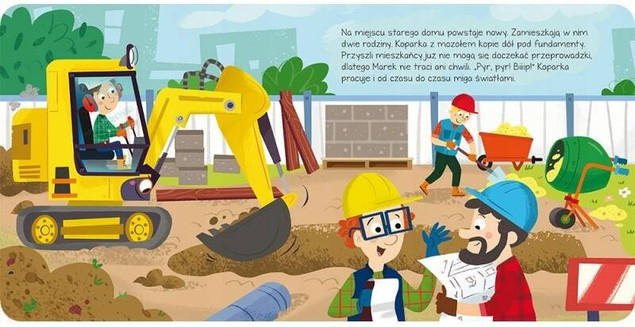 Niezwykły dzień Koparka Książeczka z dźwiękiem