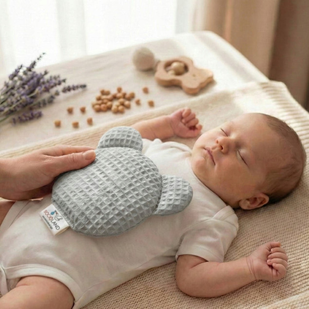 BOCIOLAND Termofor z PESTEK WIŚNI Medyczny Antyalergiczny Na Ból SZARY 180g