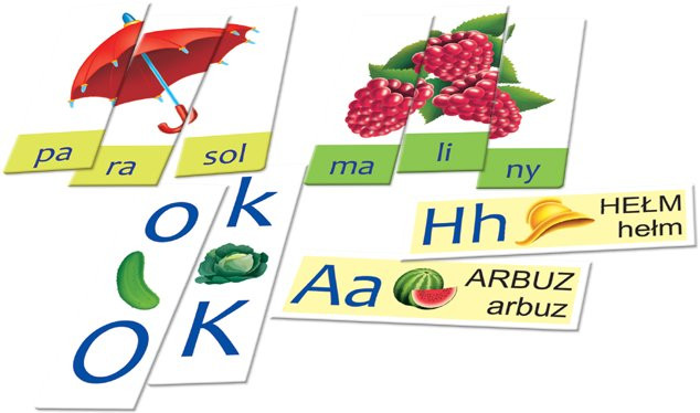 Gra Edukacyjna Układanka Obrazkowa Litery Sylaby Wyrazy 4+ Adamigo