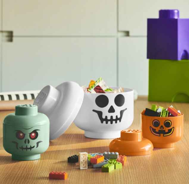 Pojemnik LEGO Głowa Mini Zielony Szkielet 360 ml 
