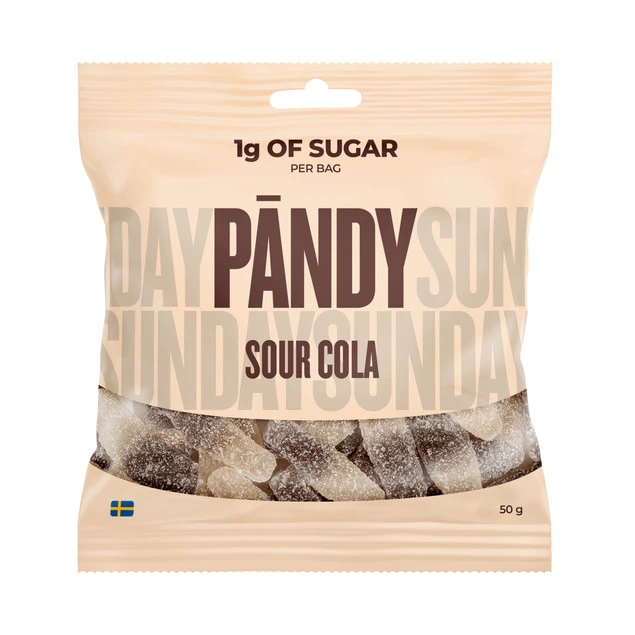 Żelki błonnikowe PANDY o smaku kwaśna cola 50 g