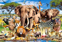Puzzle 260 Układanka Safari ZWIERZĘTA Afryka Soń Lew Zebra 8+ Castorland