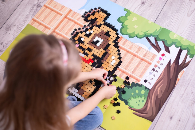 KLOCKI KONSTRUKCYJNE MELI MINIS FRIENDS 2W1 KOT PIES 500 EL. Puzzle Mozaika
