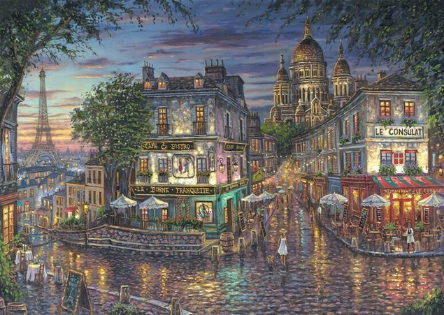 Puzzle Schmidt Spiele 1000 elementów Montmartre Paryż 58645