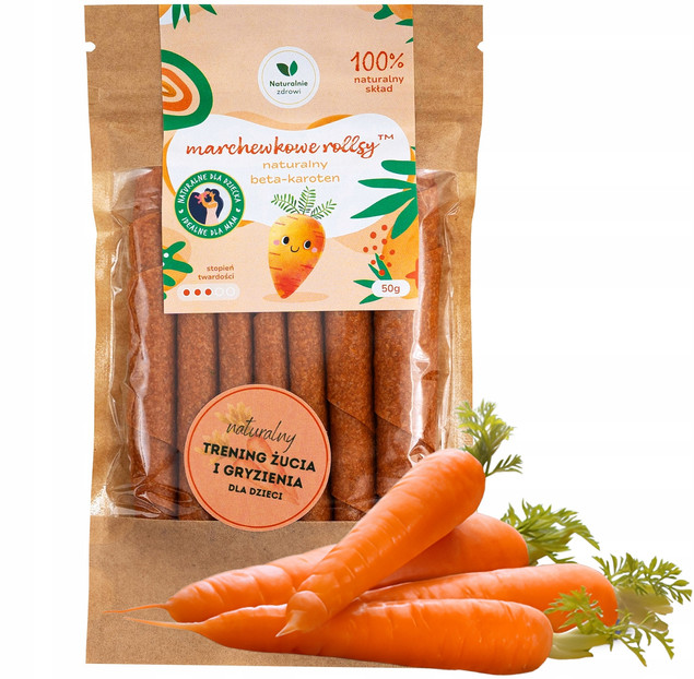 Rollsy marchewkowe Naturalnie Zdrowi 50g – żelki suszone bez cukru